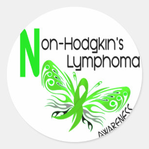 Sticker Rond Lymphome non-Hodgkins BUTTERFLY 3.1