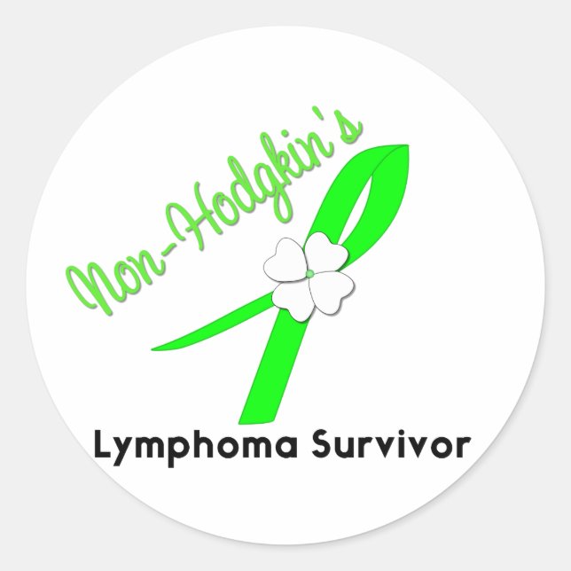 Sticker Rond Lymphome - Survivant non Hodgkins (Devant)