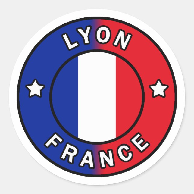 Sticker Rond Lyon France (Devant)