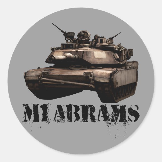 Sticker Rond M1 Abrams (Devant)