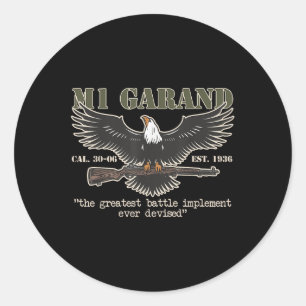 Sticker Rond M1 Garand États-Unis Main Battle Rifle Gun 2ème gu