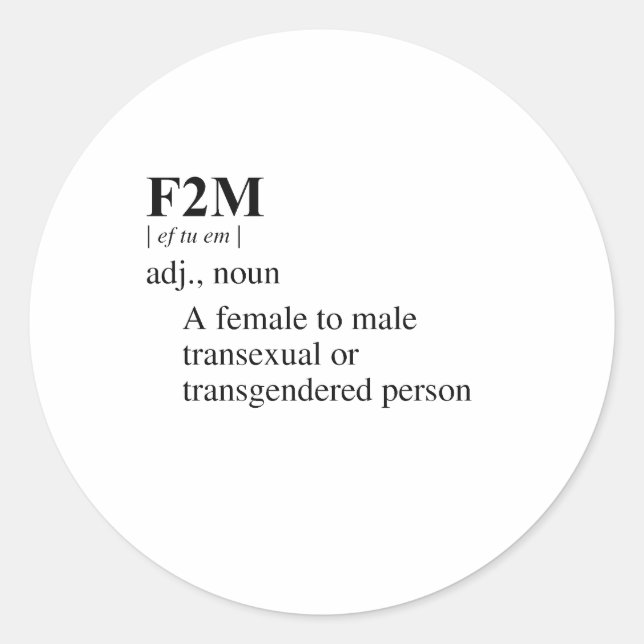 Sticker Rond M2F (le sigle est parfois utilisé pour désigner un (Devant)