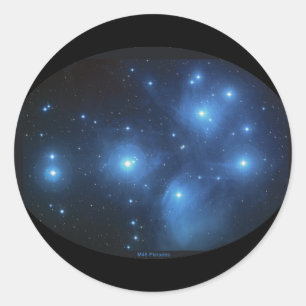 Sticker Rond M45 le Pleiades