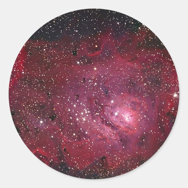 Sticker Rond M8 Lagoon Nebula NGC 6523 (Devant)