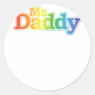 Sticker Rond M. Daddy Gay pride