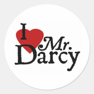 Sticker Rond M. Darcy d'AMOUR de Jane Austen I