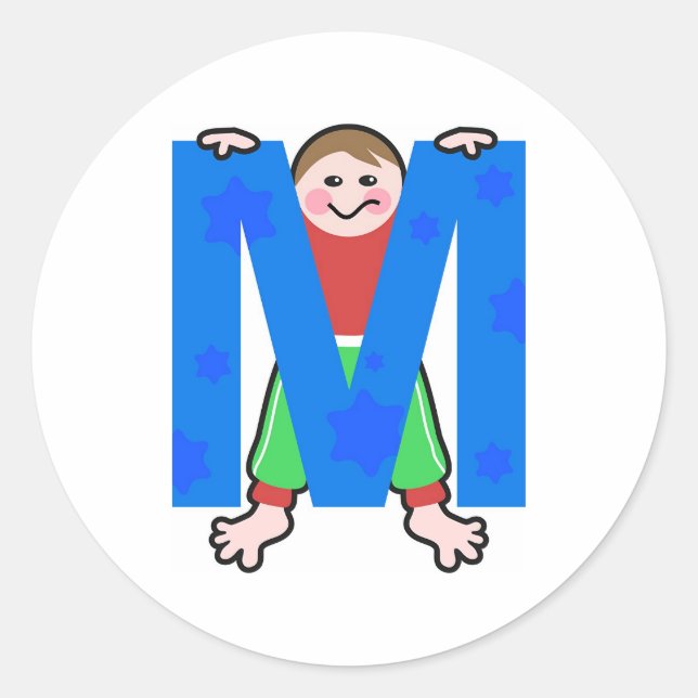 Sticker Rond M est pour (Devant)