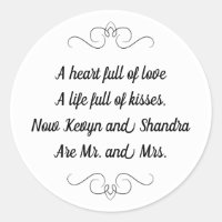 M. et Mme Mariage Kisses Poème
