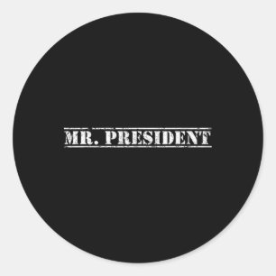 Sticker Rond M. LE Président Supporter Pour 4 juillet
