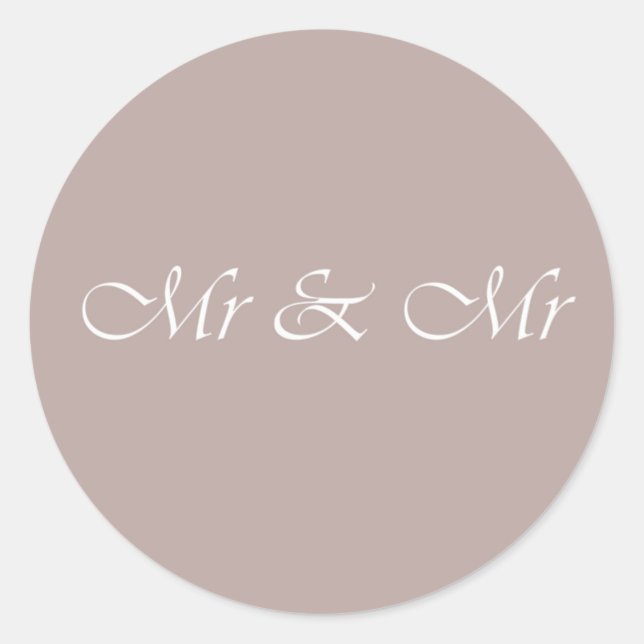 Sticker Rond M. & M. Typographie Beige (Devant)