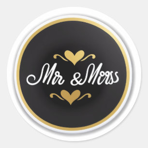 Sticker Rond M. & Mme