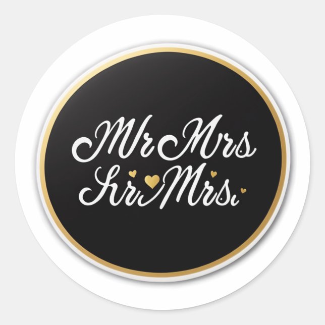 Sticker Rond M. & Mme (Devant)