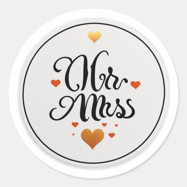 Sticker Rond M. & Mme (Devant)