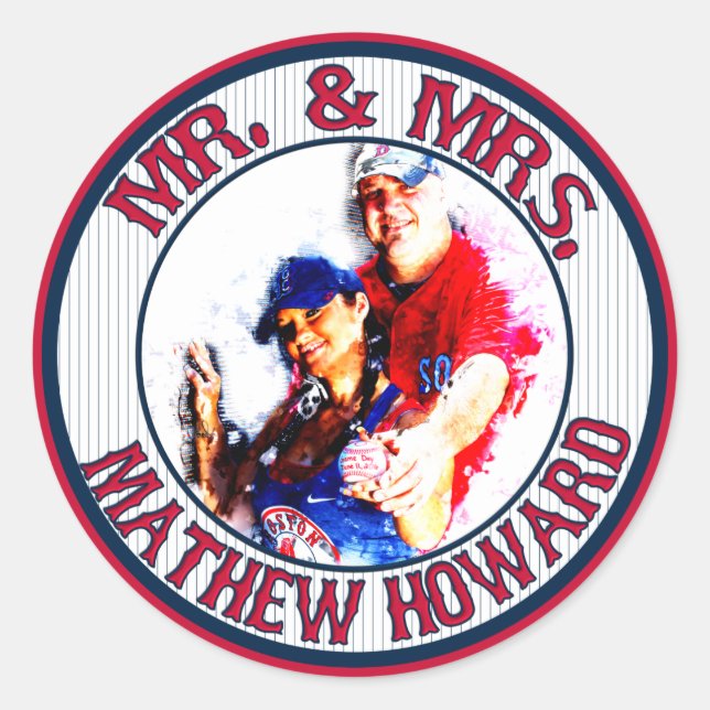 Sticker Rond M.-Mme Baseball-Stickers-Envelope Seals-HOWARD (Devant)