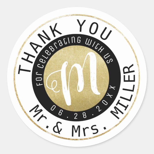 Sticker Rond M. Mme MERCI (Devant)