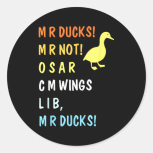 Sticker Rond M R Canards M R Pas O S M R C M Citation Aile Drôl