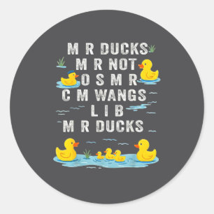 Sticker Rond M R Canards M R Pas O S M R Cm Wangs Lib M R Canar