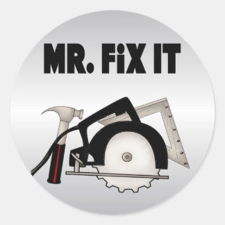 Sticker Rond M. Réparer