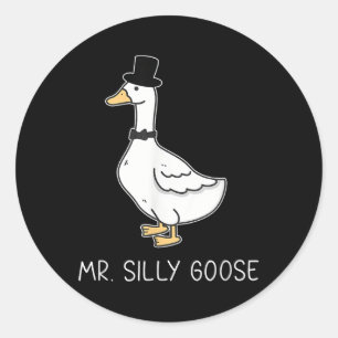 Sticker Rond M. Silly Goose Couple Correspondant Mariage Drôle