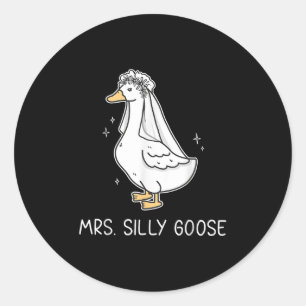 Sticker Rond M. Silly Goose Et Mme Silly Goose Couple Matchi