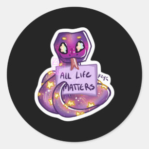 Sticker Rond M. Snek Dit Que L'Autocollant De Toute Vie Est