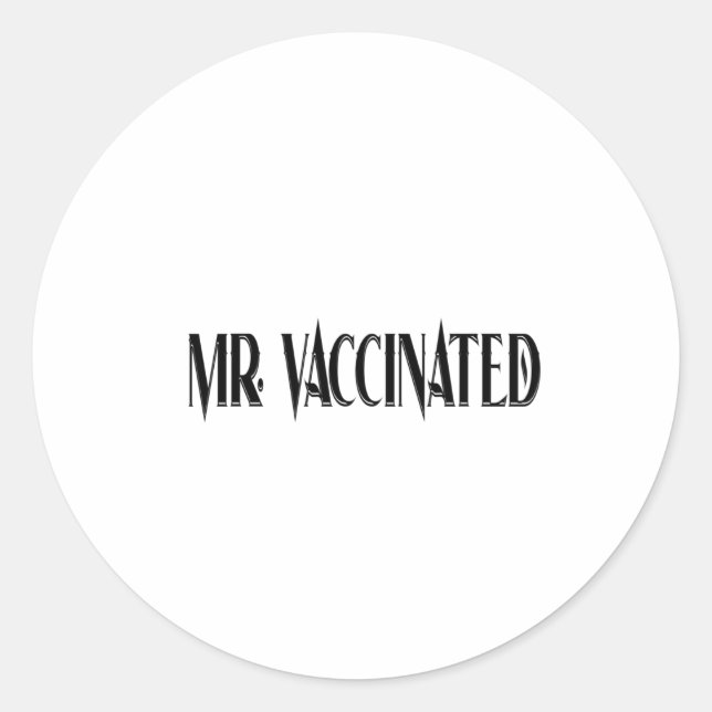 Sticker Rond M. Vacciné (Devant)