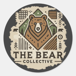 Sticker Rond Ma collection d'ours