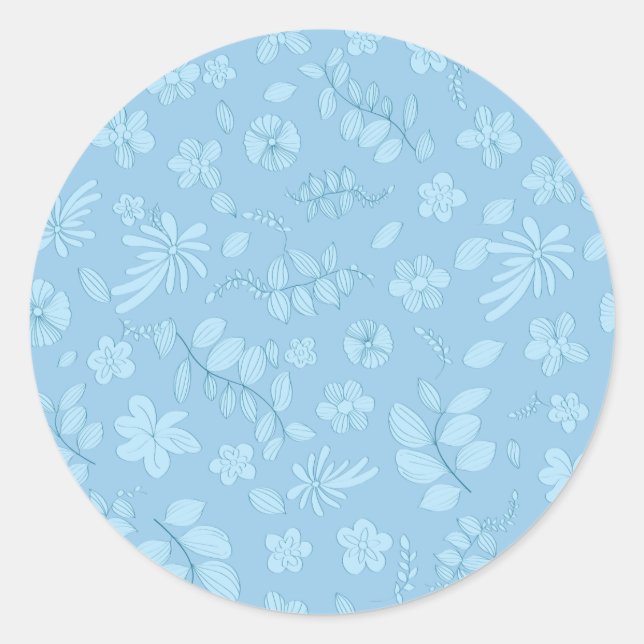 Sticker Rond Ma conception de fleurs 7 (Devant)
