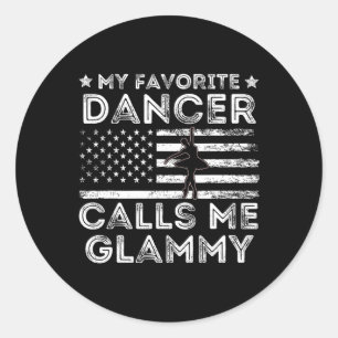 Sticker Rond Ma danseuse préférée m'appelle Glammy Dance Ballet