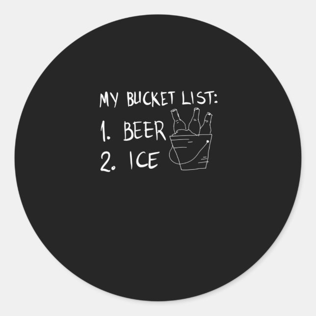 Sticker Rond Ma liste de bacs (Devant)