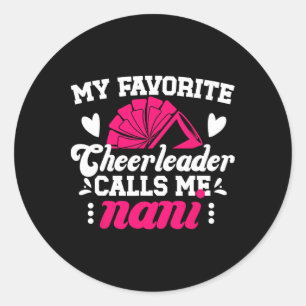 Sticker Rond Ma pom-pom girl préférée Nani Cheer Nani Cheerlead