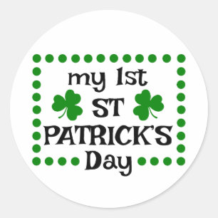 Sticker Rond Ma première Saint-Patrick ☘️ 💚