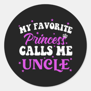 Sticker Rond Ma Princesse Préférée M'appelle Oncle