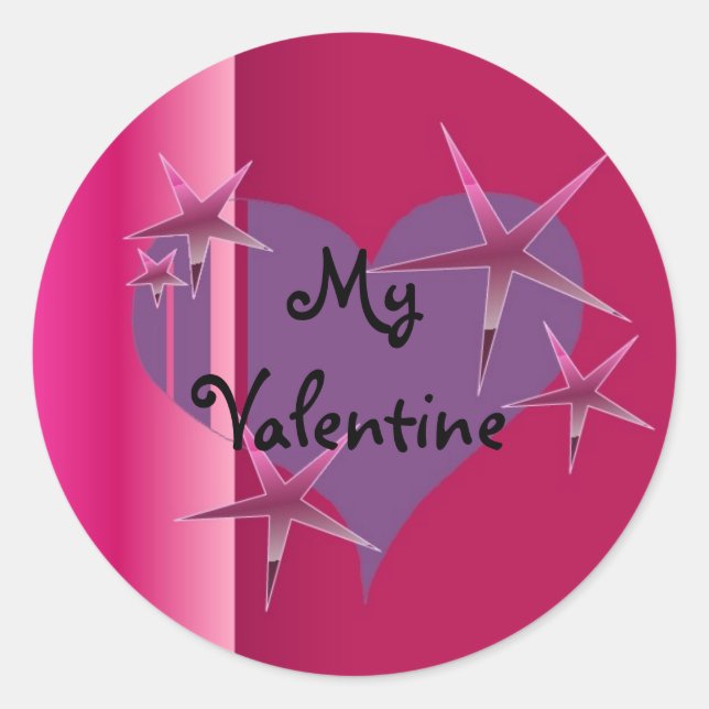 Sticker Rond Ma Saint Valentin (Devant)