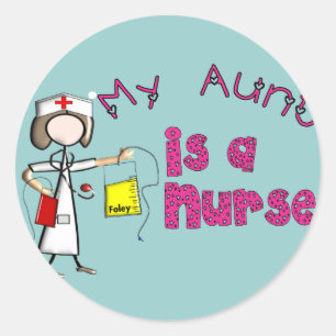 Sticker Rond "Ma tante est une infirmière" T-shirts pour enfant