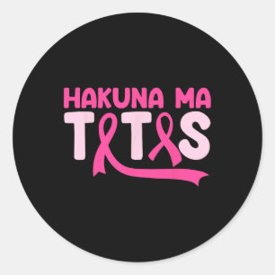 Sticker Rond Ma Tatas Soutien à la sensibilisation au cancer du