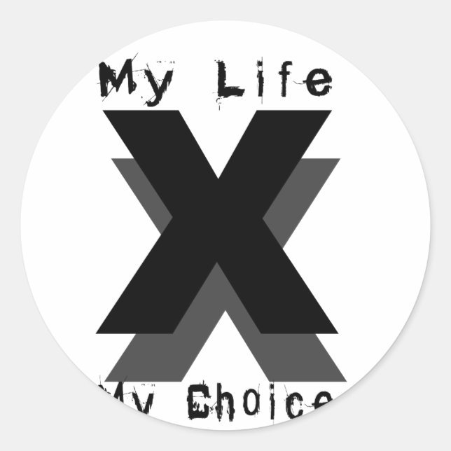Sticker Rond ma vie mon choix (Devant)