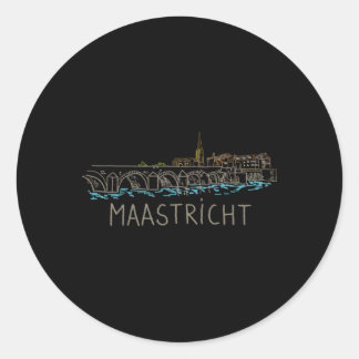 Sticker Rond Maastricht Pays-Bas Main Tirée