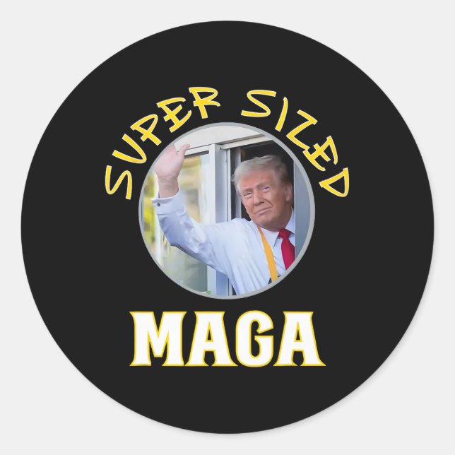 Sticker Rond Mac Daddy Trump Vance fait des frites  (Devant)