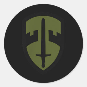 Sticker Rond Mac-v Army Small Unit Patch Full Color Vietnam Vet