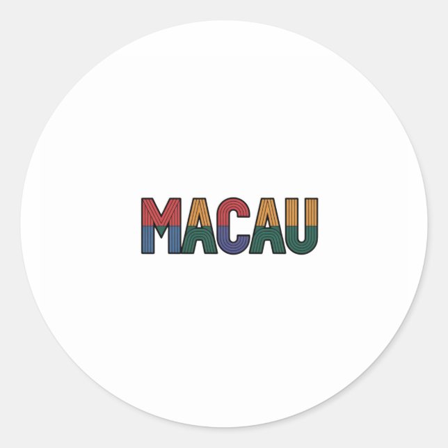 Sticker Rond Macao (Devant)