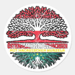 Sticker Rond Macao Macao Arbre autrichien