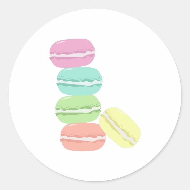 Sticker Rond Macaron français (Devant)