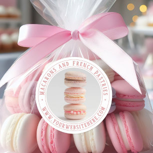 Sticker Rond Macarons et pâtisseries françaises Boulangerie Pho