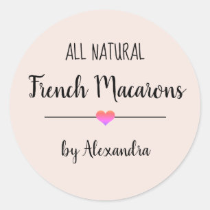 Sticker Rond Macarons français