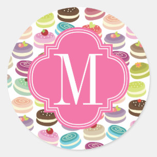 Sticker Rond Macarons français personnalisés