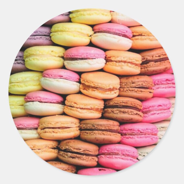 Sticker Rond Macaroons (Devant)