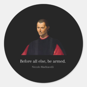 Sticker Rond Machiavel Cite L'Art De Guerre Machiavélique Wise 