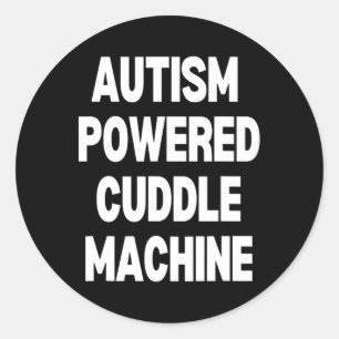 Sticker Rond Machine à câliner Autisme