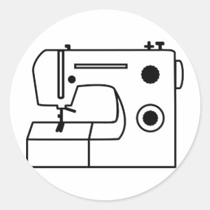 Sticker Rond Machine à coudre